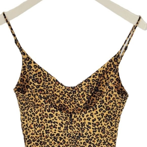 Anthropolgie Farm Rio Leopard Animal Print Midi Sleeveless Dress Medium 8 NWT - Picture 6 of 7